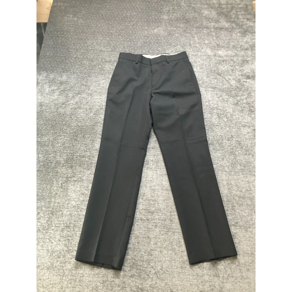Linea Dôme Dress Pants Mens 30x30 Black Slim Fit Wrinkle Resistant Straight Leg